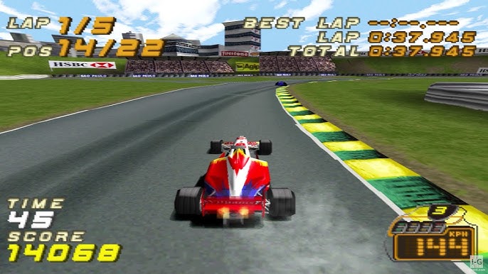 Gameplay-bilde fra F1 Racing championship - Playstation 1 spill (PS1)