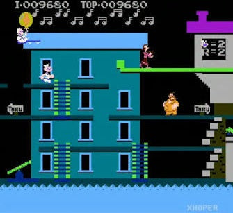 The original! Popeye arcade classics series (USA) - NES spill