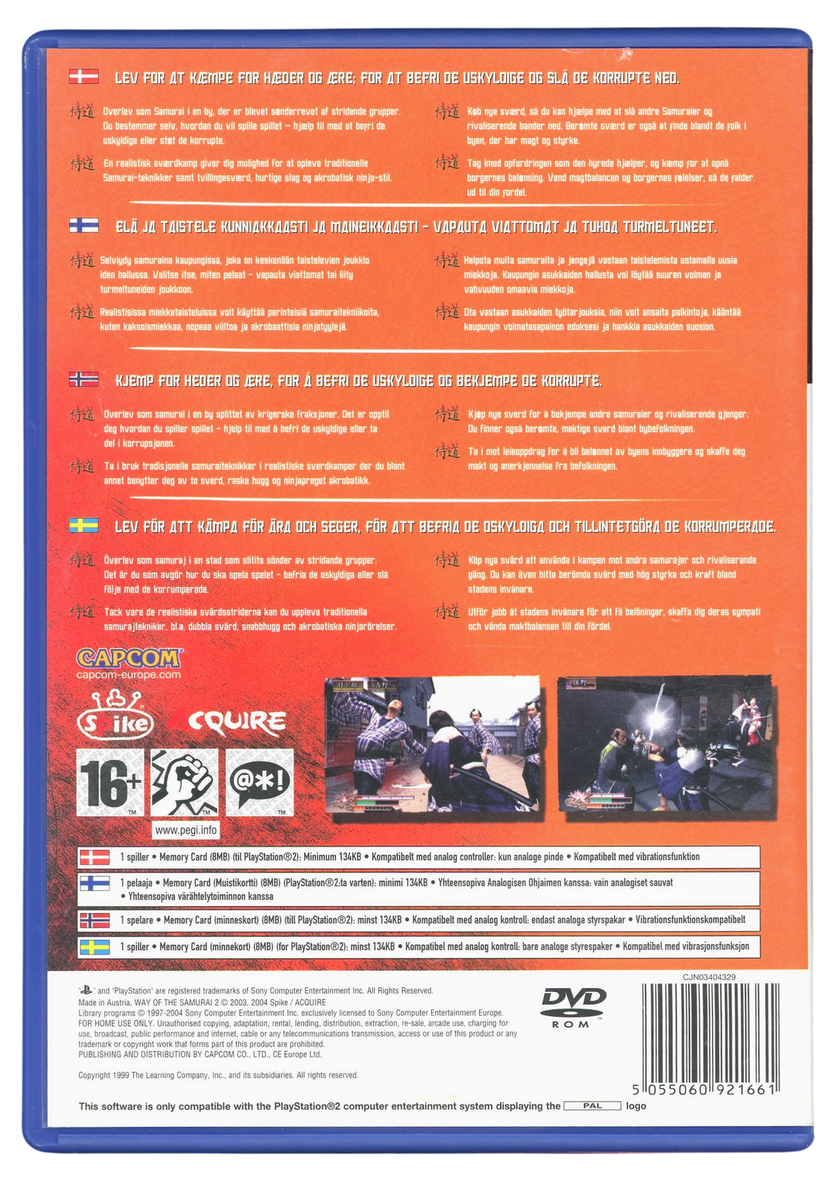 Way of the samurai 2 - Playstation 2 spill (PS2)
