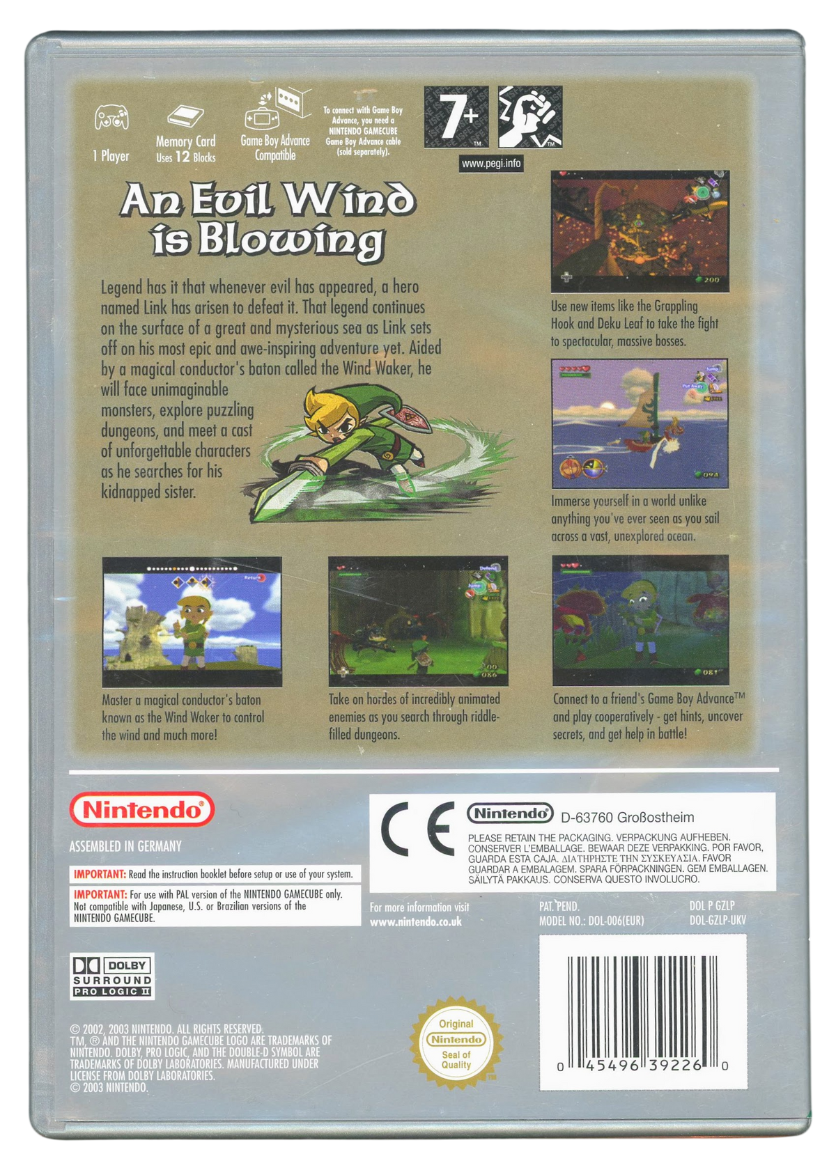 The legend of zelda - The wind waker (player's choice) – Nintendo GameCube spill