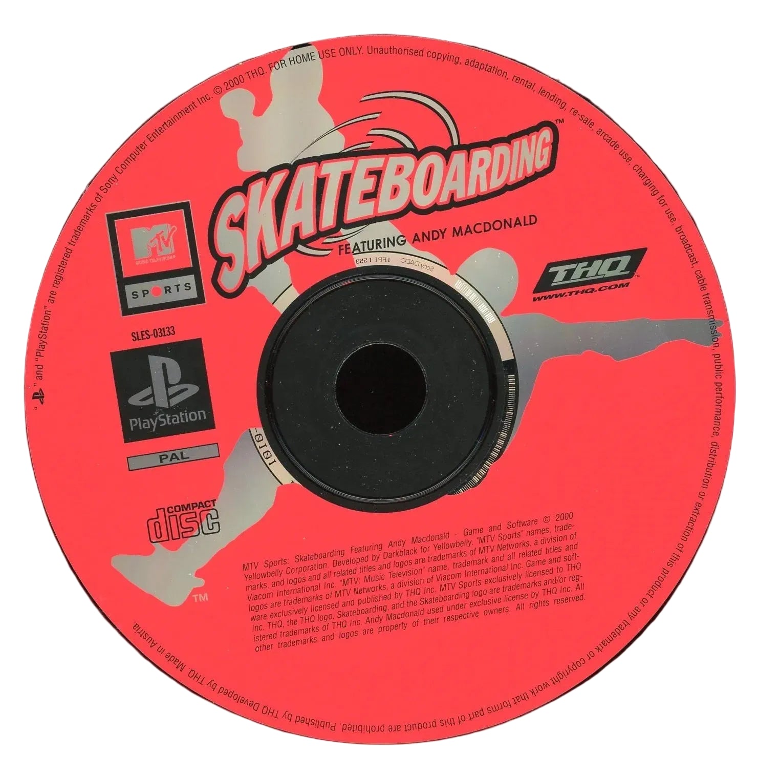 MTV Sports: Skateboarding Featuring Andy Macdonald - Playstation 1 spill (PS1)