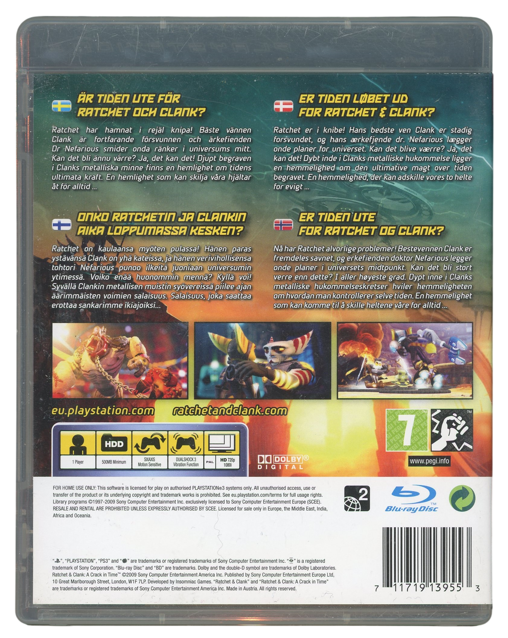 Ratchet and clank - A crack in time - Playstation 3 spill (ps3)
