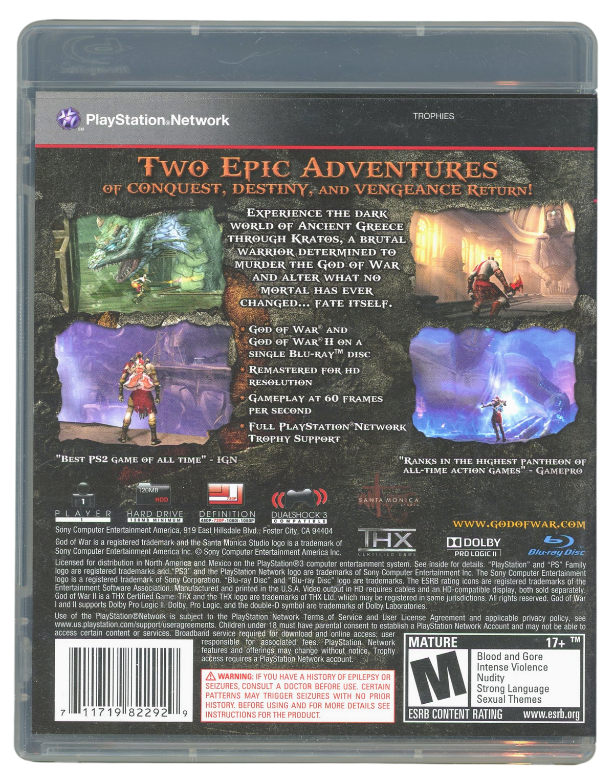 God of war collection (NTSC) - Playstation 3 spill (ps3)