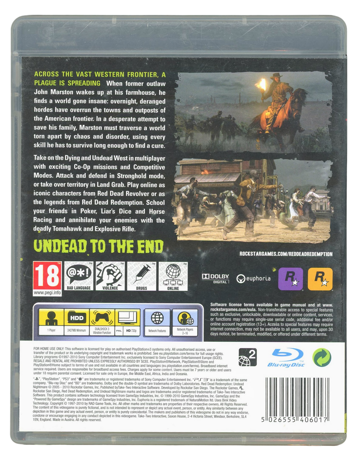 Red dead redemption: Undead nightmare - Playstation 3 spill (PS3)