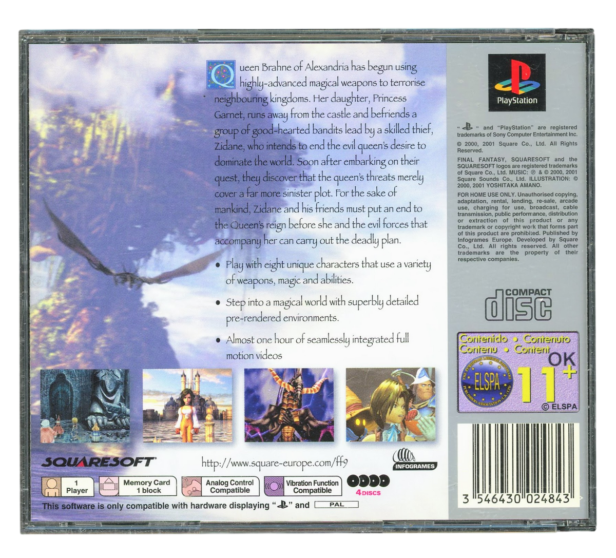 Final fantasy IX (platinum) - Playstation 1 spill (PS1)