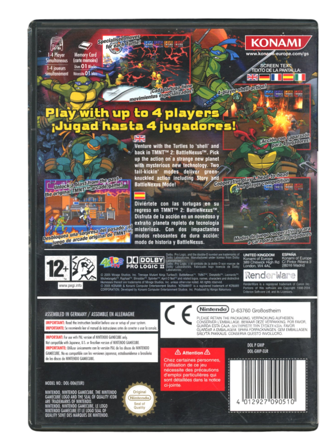 Produktbilde av Teenage Mutant Ninja Turtles 2 Battle Nexus Nintendo Gamecube Spill