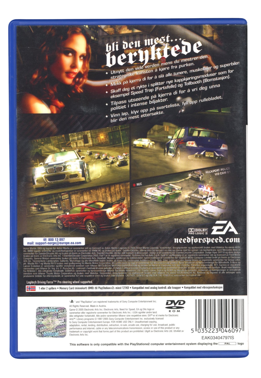 Need For Speed: Most Wanted - Playstation 2 spill (PS2)