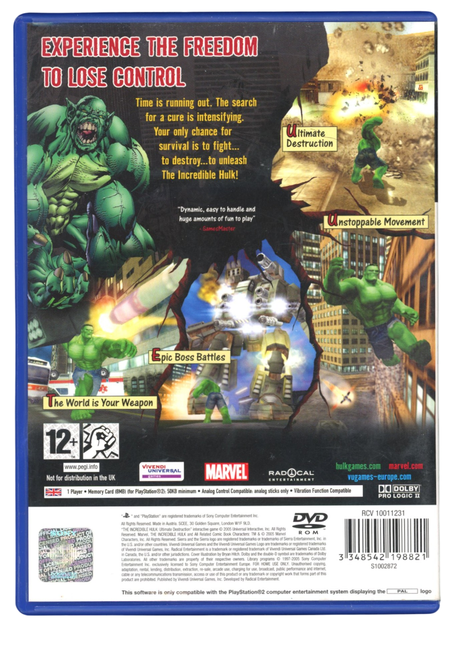 The Incredible Hulk: Ultimate Destruction - Playstation 2 spill (PS2)