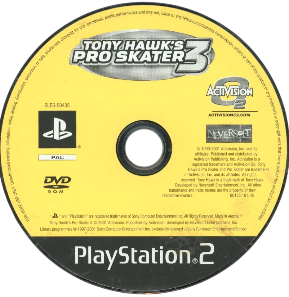 Tony Hawk’s Pro Skater 3 - Playstation 2 spill (PS2)