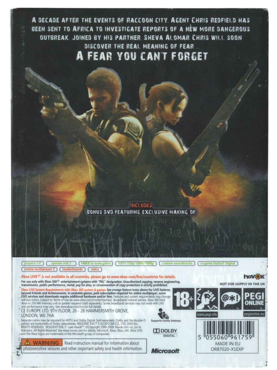 Resident Evil 5 (Steelbook Edition) – Xbox 360 spill