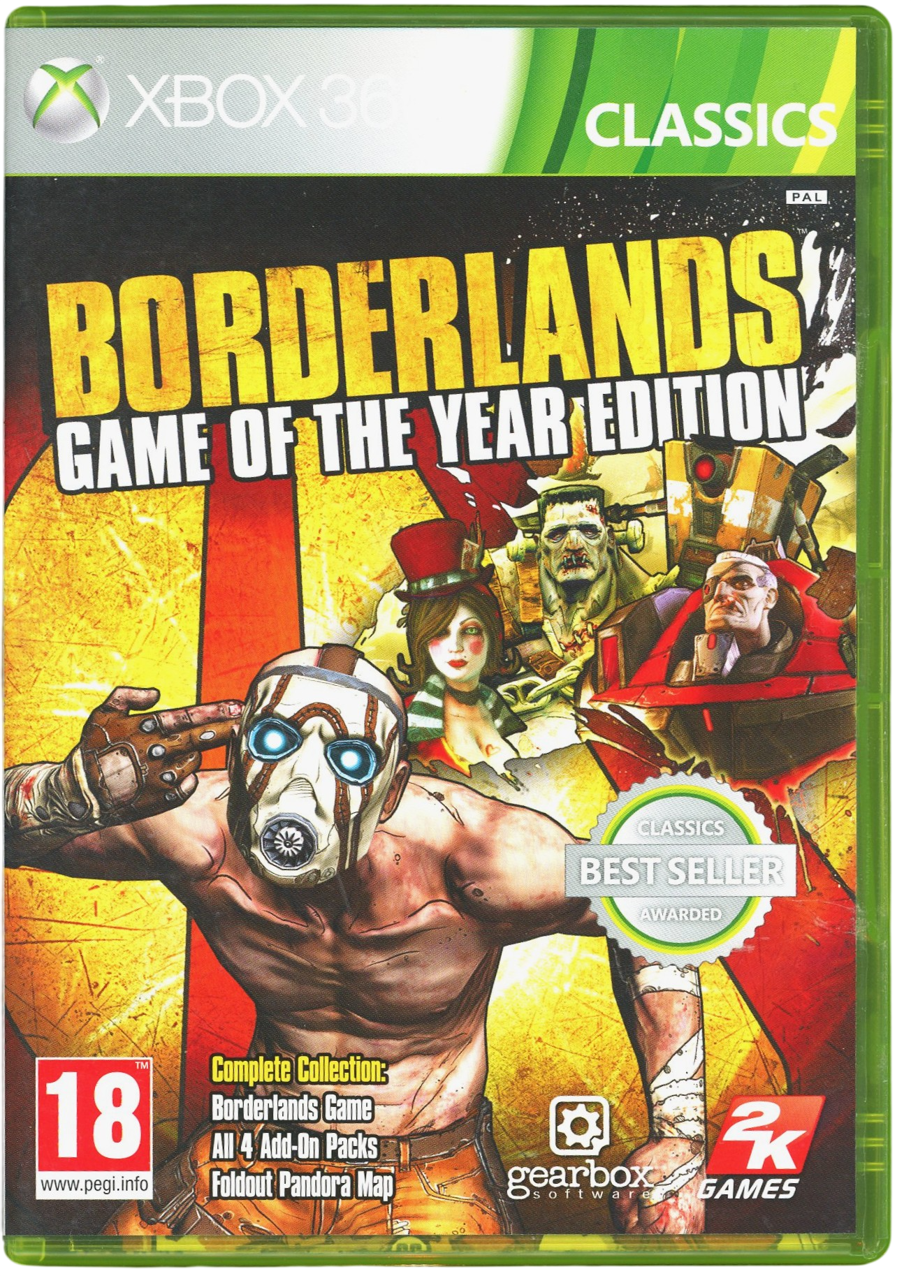 Borderlands - Game of the Year Edition - Xbox 360 spill (Classics)