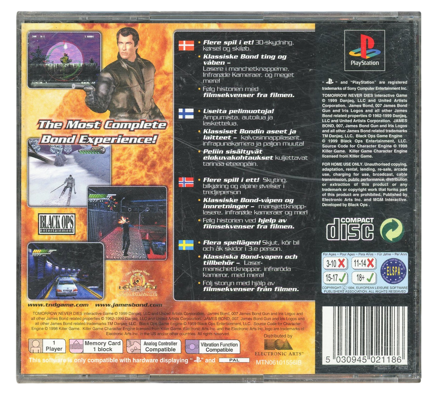 007 - Tomorrow never dies - Playstation 1 spill (PS1)
