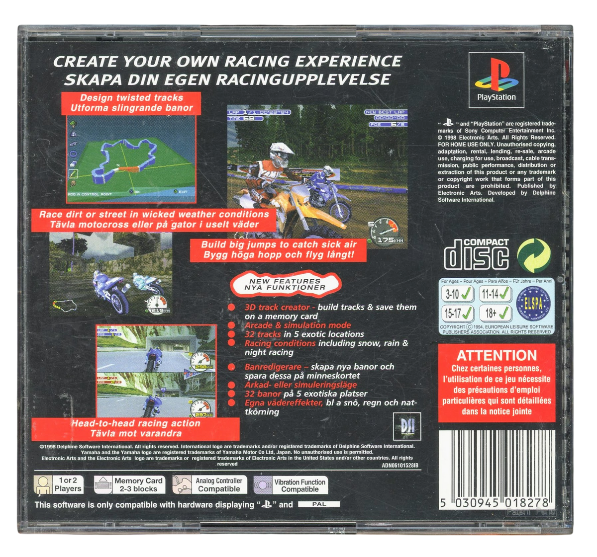 Moto racer 2 - Playstation 1 spill (PS1)