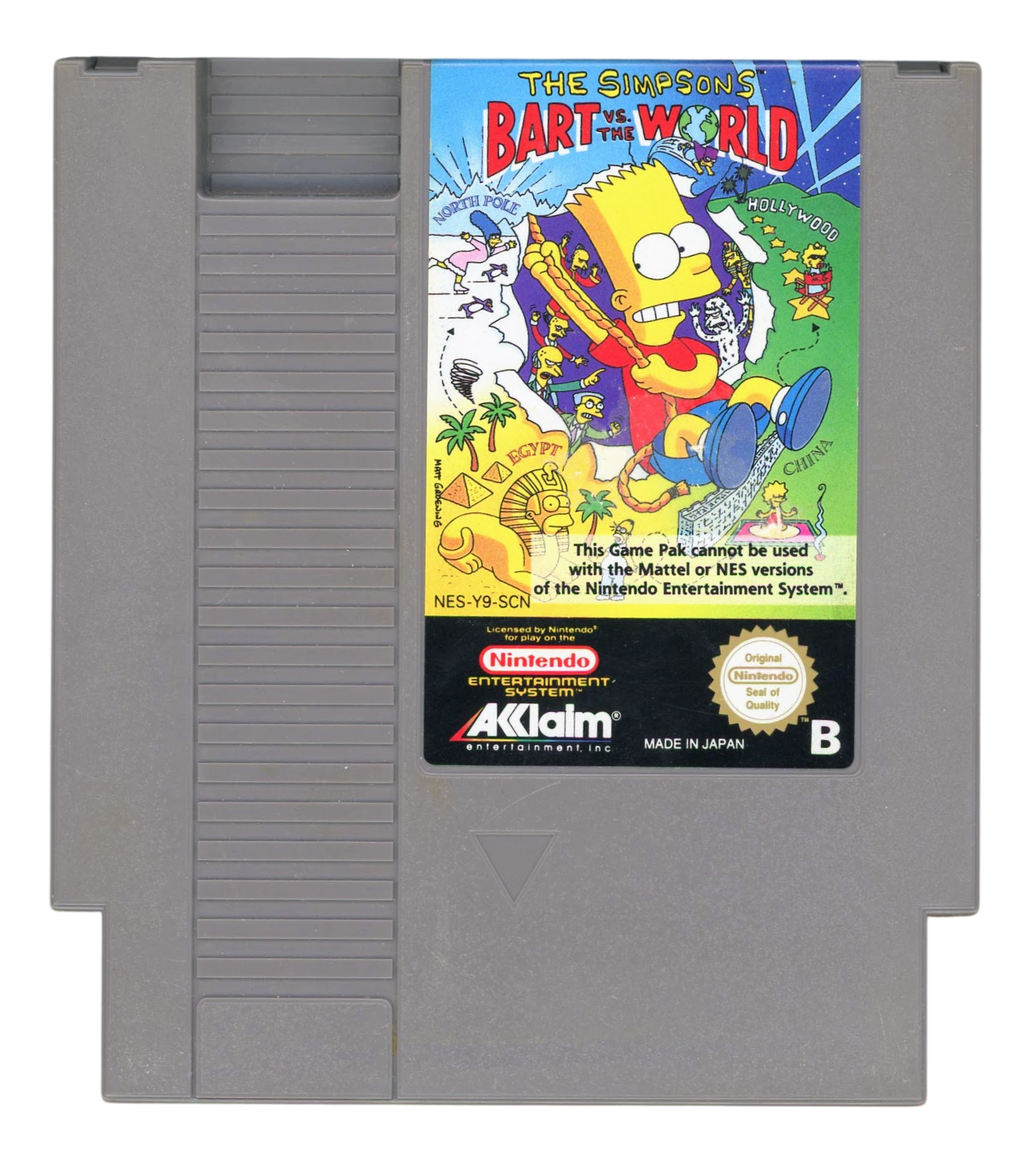 The simpsons - Bart vs. the world (SCN) - NES spill