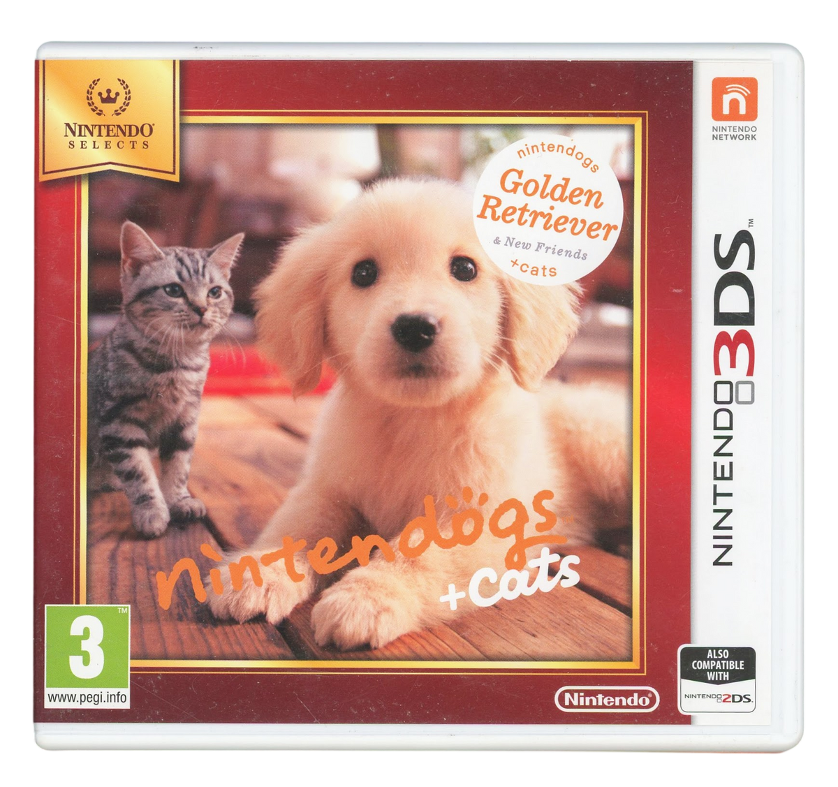 Nintendogs + cats - golden retriever & friends (nintendo selects) – Nintendo 3DS spill