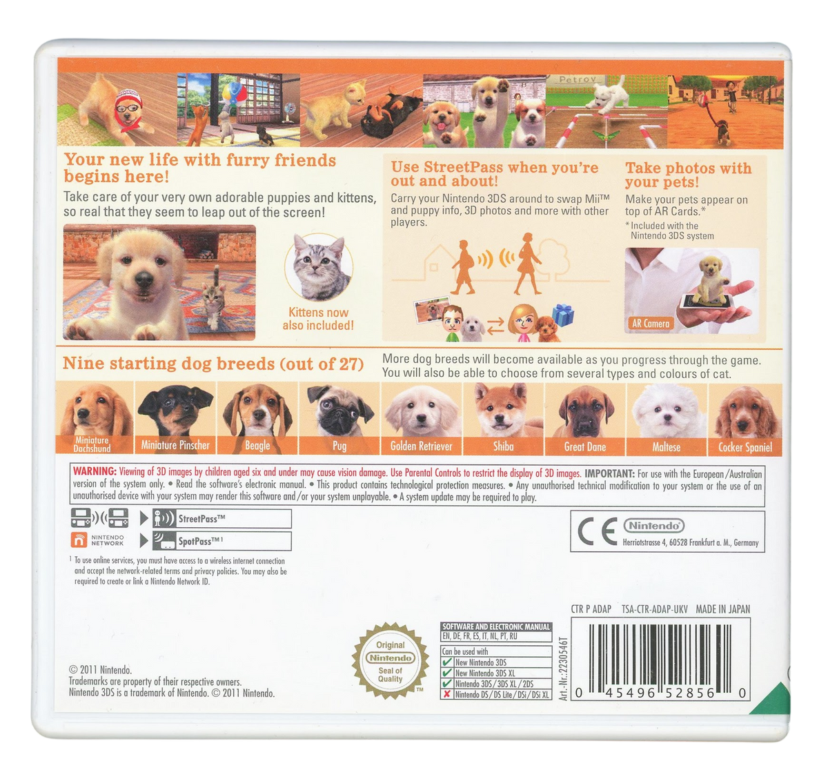 Nintendogs + cats - golden retriever & friends (nintendo selects) – Nintendo 3DS spill