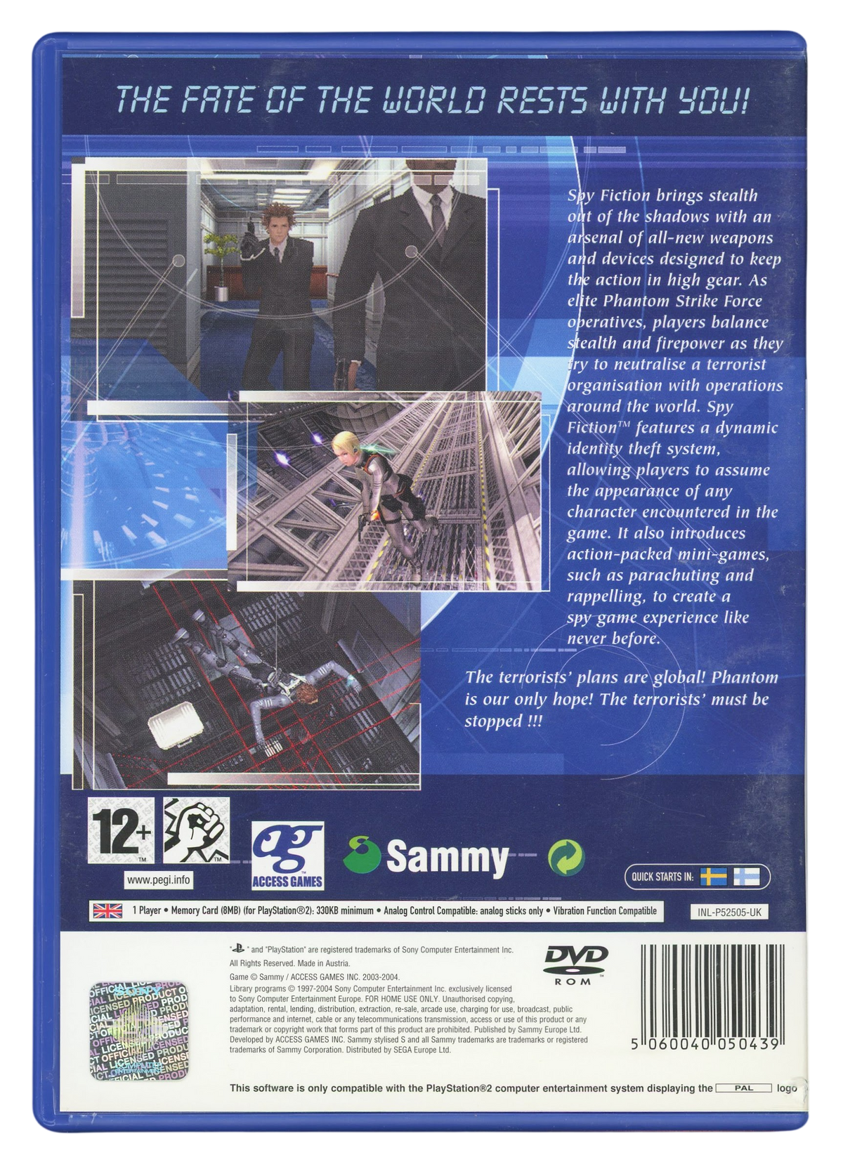 Spy fiction - Playstation 2 spill (PS2)
