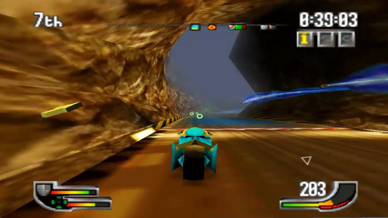Gameplay-bilde fra Extreme-G - i eske - Nintendo 64 spill (N64)
