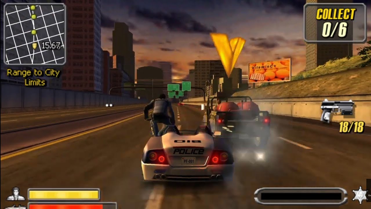 Gameplay-bilde fra Pursuit force - Playstation portable spill (PSP)