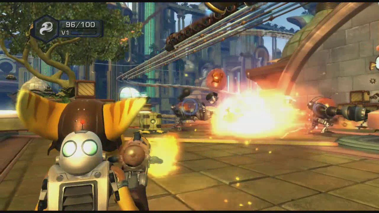 Gameplay-bilde fra Ratchet and clank - Tools of destruction - Playstation 3 spill (ps3)