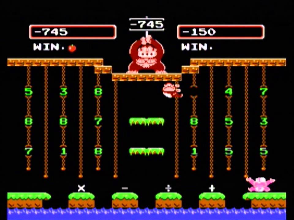 Donkey kong Jr. math (NTSC) - Nintendo entertainment system / NES spill