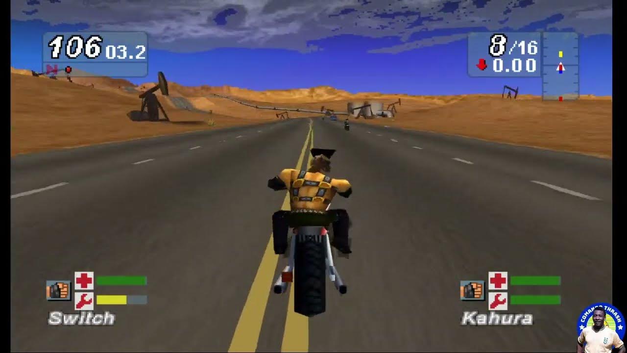Gameplay-bilde fra Road Rash Jailbreak Brukt Playstation 1 Spill Ps1