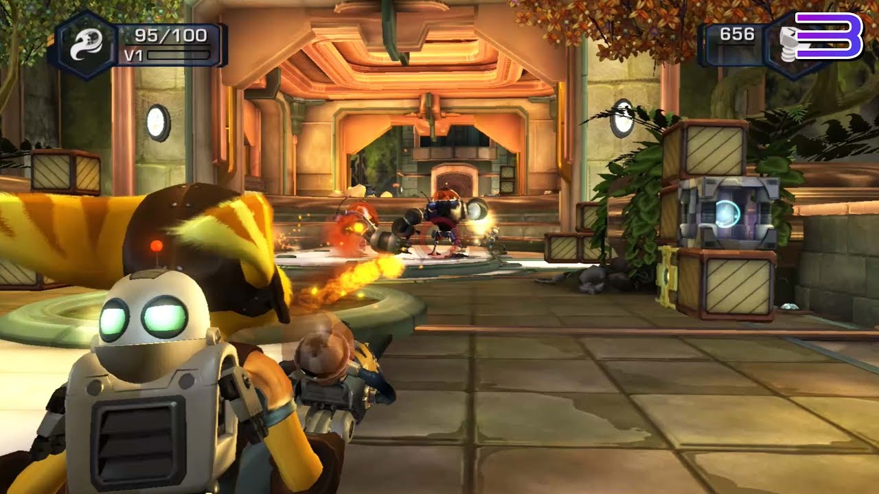 Gameplay-bilde fra Ratchet and clank - Tools of destruction - Playstation 3 spill (ps3)