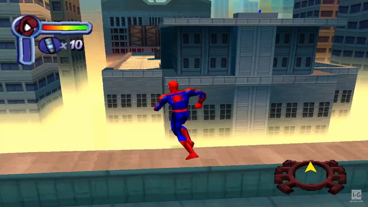 Gameplay-bilde fra Spider Man Brukt Playstation 1 Spill Ps1
