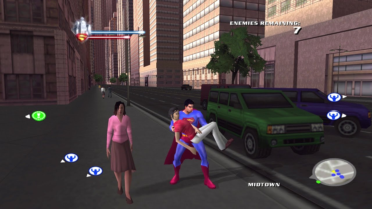 Gameplay-bilde fra Superman Returns Brukt Playstation 2 Spill Ps2