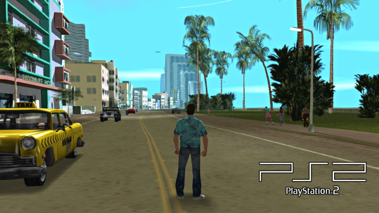 Gameplay-bilde fra Grand Theft Auto Vice City Gta Platinum Playstation 2 Spill Ps2