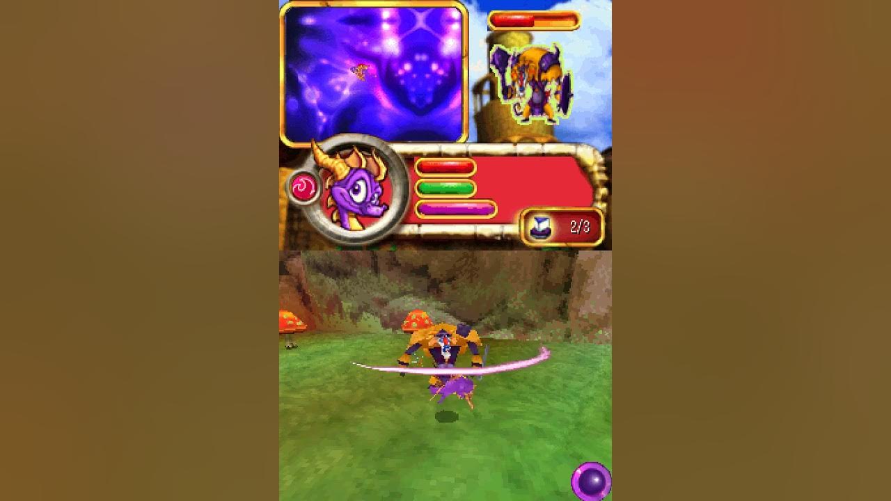 Gameplay-bilde fra Spyro The Eternal Night Brukt Nintendo Ds Spill