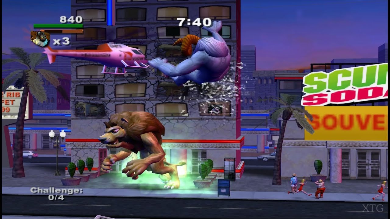 Gameplay-bilde fra Rampage - Total destruction - Playstation 2 spill (PS2)