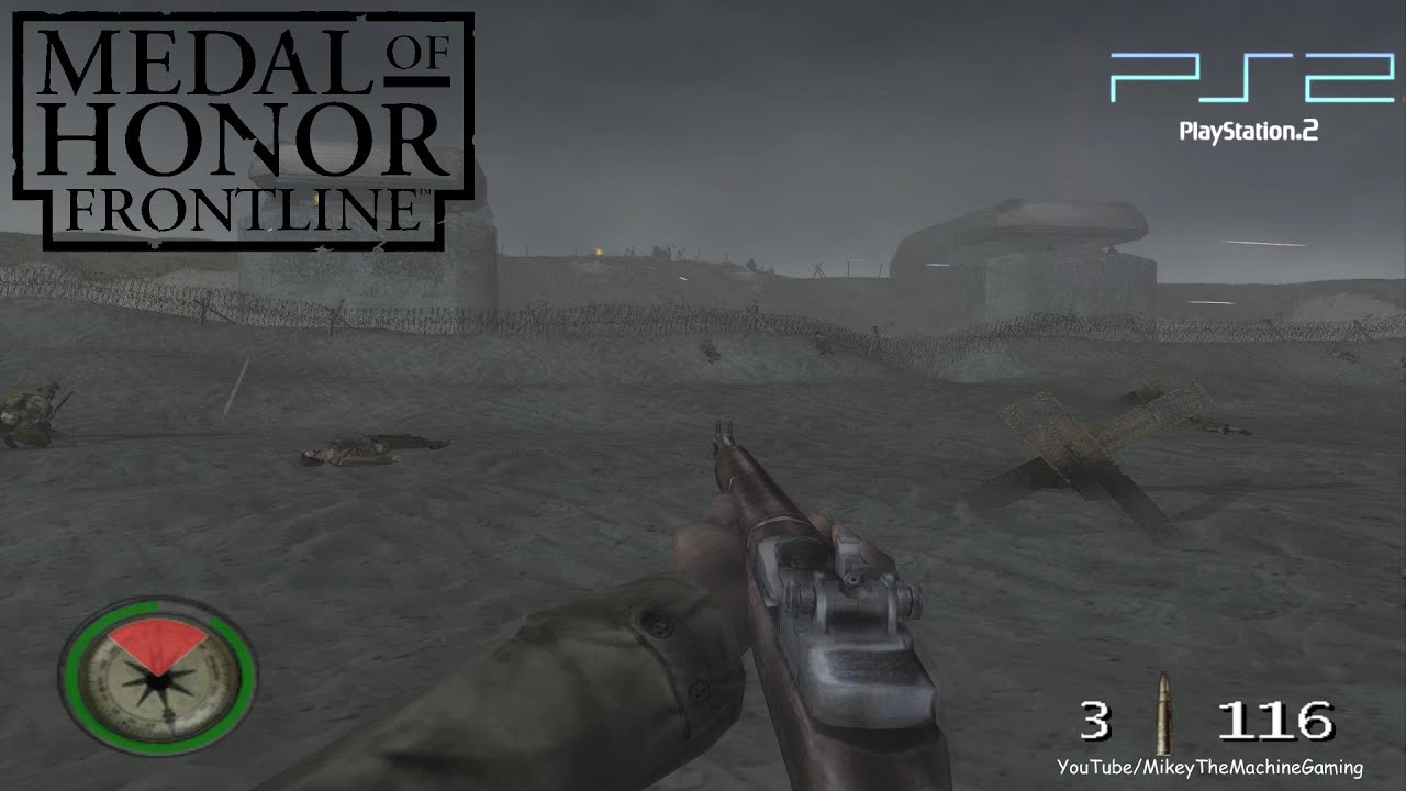 Gameplay-bilde fra Medal Of Honor Frontline Platinum Brukt Playstation 2 Spill Ps2