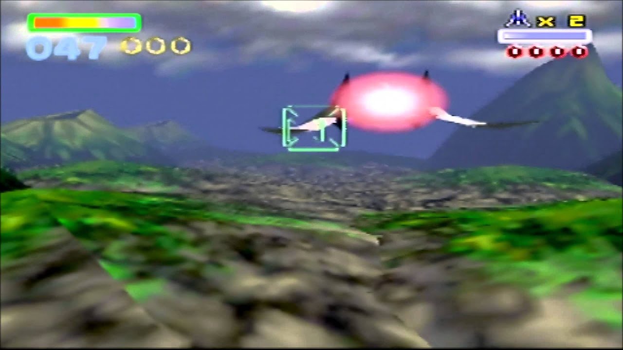 Gameplay-bilde fra Lylat wars (big box) - Komplett i eske (CIB) - Nintendo 64 spill (N64)