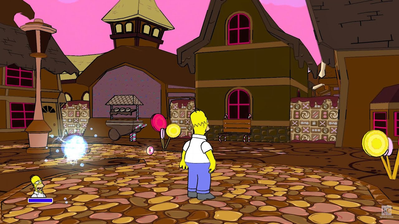 Gameplay-bilde fra The Simpsons Game - Nintendo Wii spill