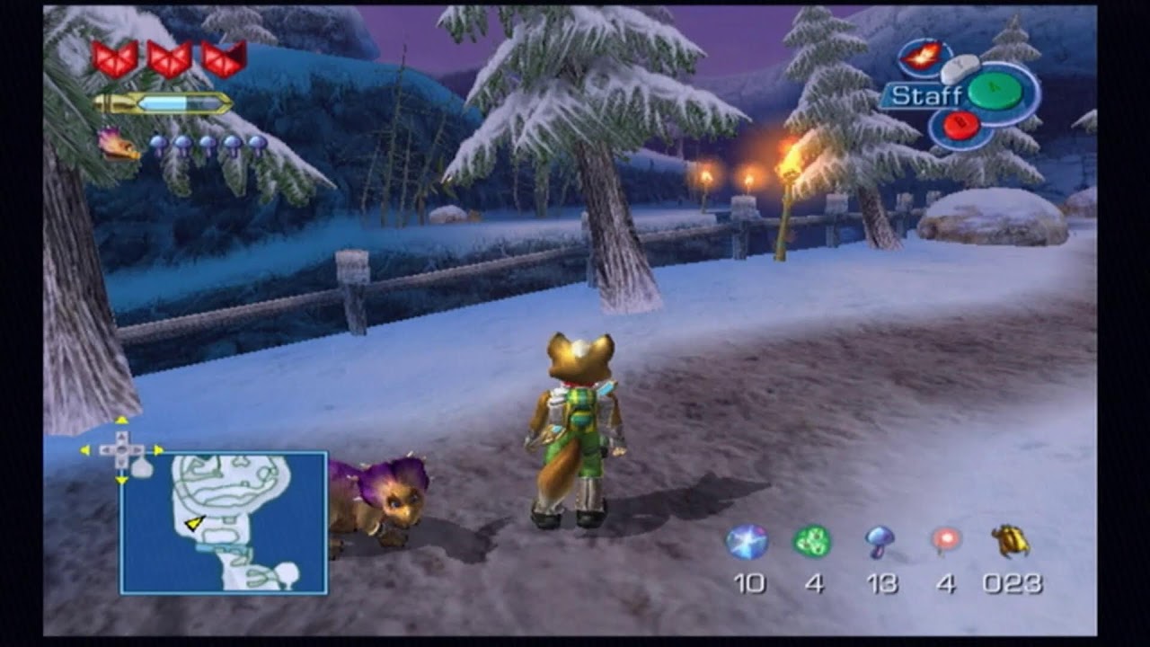 Gameplay-bilde fra Star Fox Adventures Nintendo Gamecube Spill