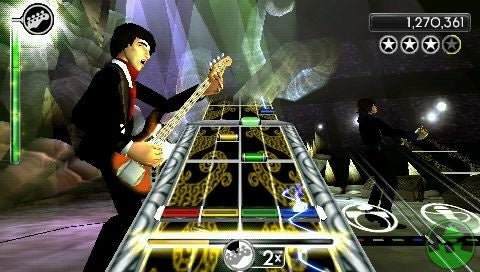 Gameplay-bilde fra Rock band - Unplugged - Playstation portable spill (PSP)