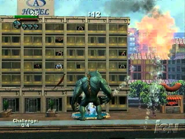 Gameplay-bilde fra Rampage - Total destruction - Playstation 2 spill (PS2)