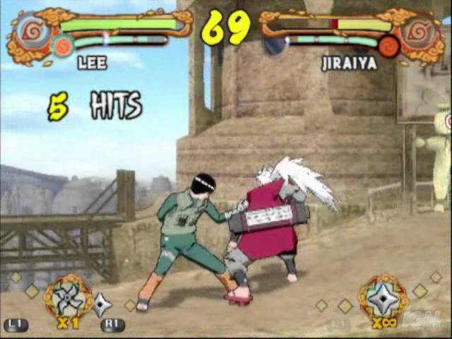 Naruto shippuden - Ultimate Ninja 4 - Playstation 2 spill (PS2)