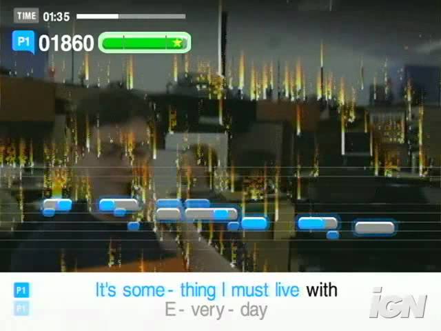Gameplay-bilde fra Singstar Rocks Brukt Playstation 2 Spill Ps2