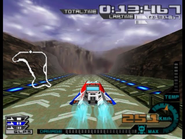 Aero gauge (kun kassett) - Nintendo 64 spill (n64)