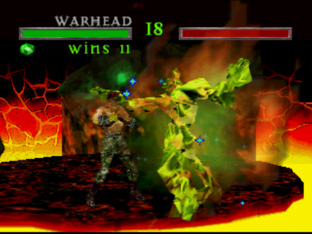 Gameplay-bilde fra War gods - i eske - Nintendo 64 spill (N64)